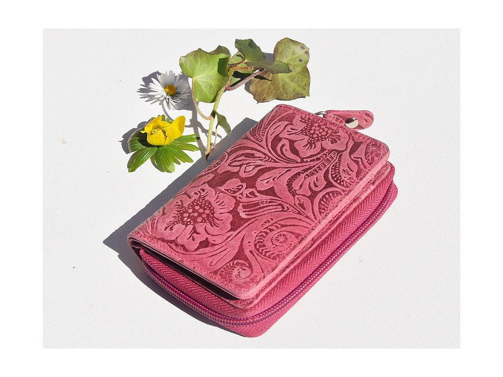 Mały portfel damski 8123 "Damascena Rose" różowy