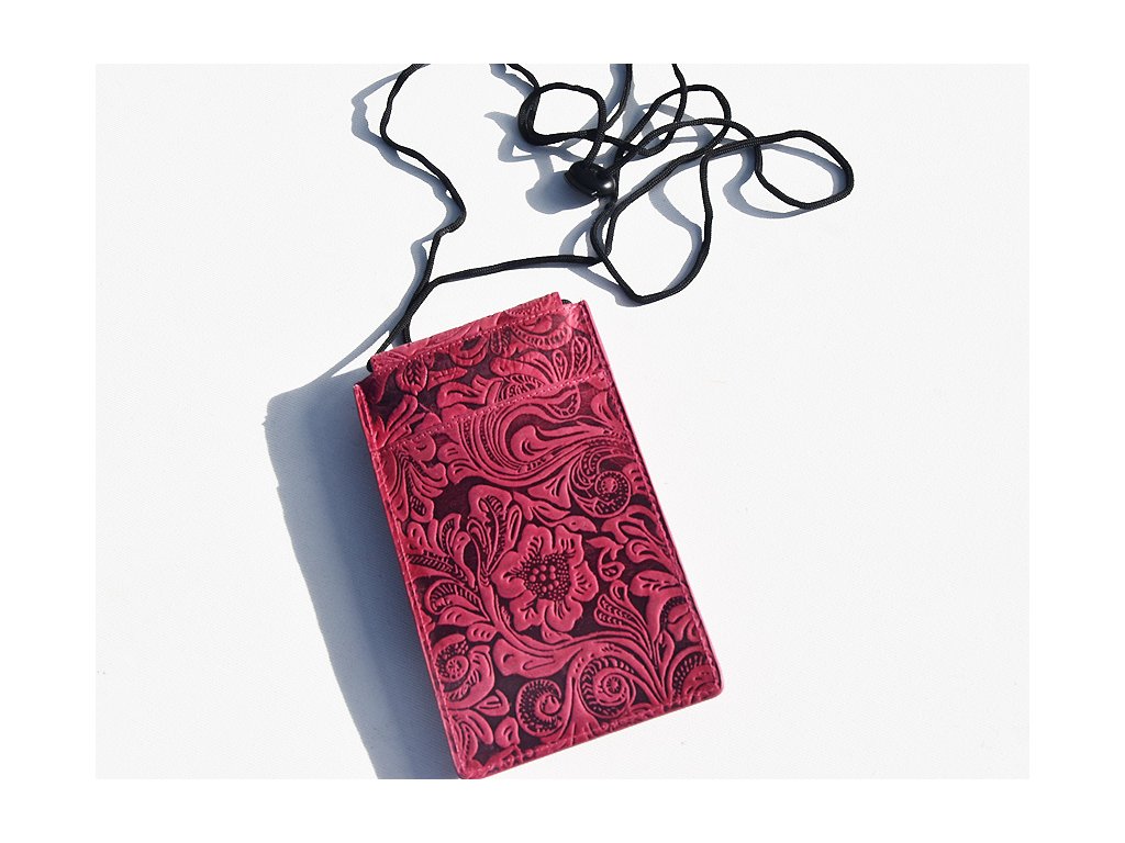 Torebka na telefon etui na ramie "Damascena Rose" różowa