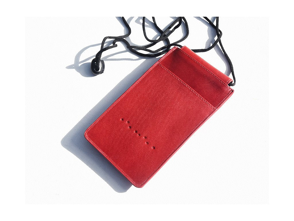 Torebka na telefon etui na ramie "Kocie łapki" czerwona