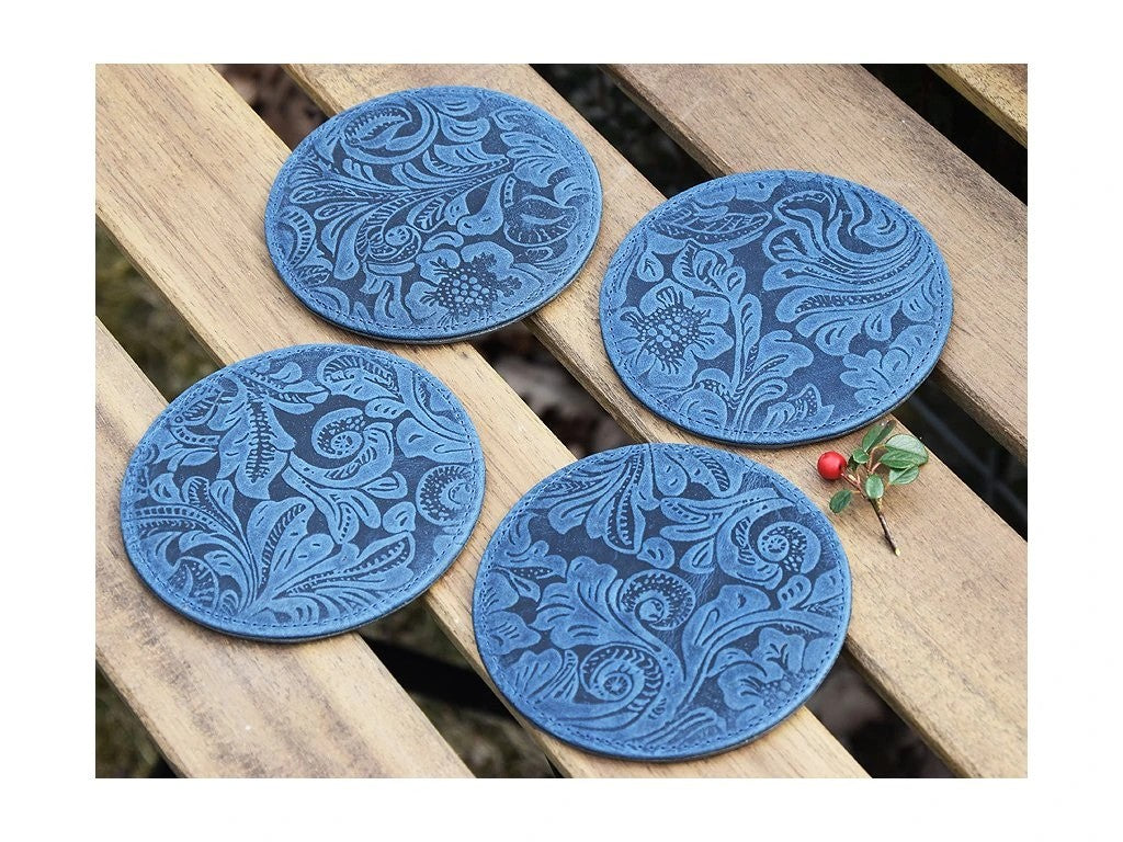 Podkładka skórzana Damascena blue