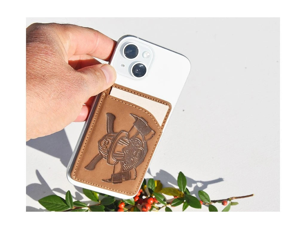 Portfel MagSafe "Strażak 05" brązowy