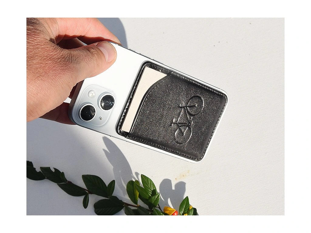 Portfel MagSafe "Na rowerze" czarny