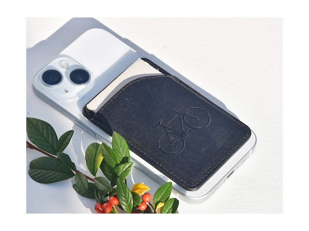 Portfel MagSafe "Na rowerze" czarny