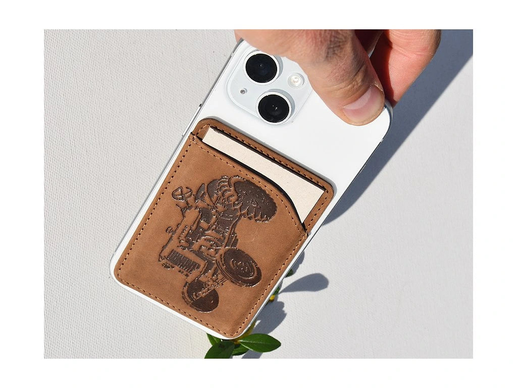 Portfel MagSafe "Ciągnik 25" brązowy