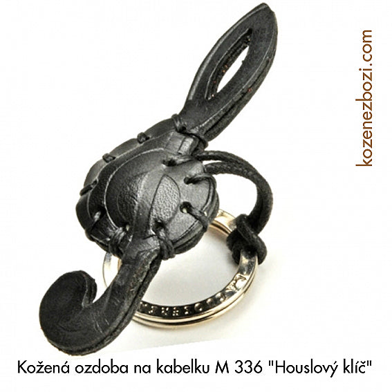 Skórzany ornament klucz wiolinowy