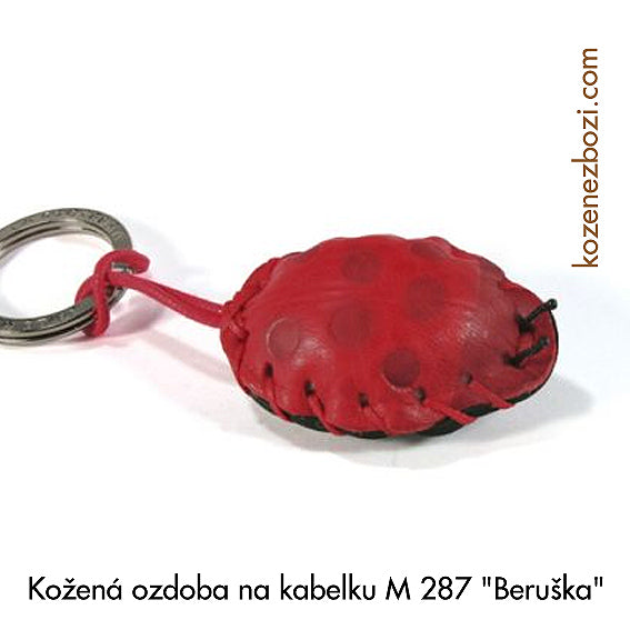 Skórzany ornament biedronka