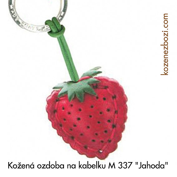 Skórzany ornament truskawka