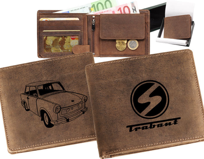 Portfel z samochodem - trabant