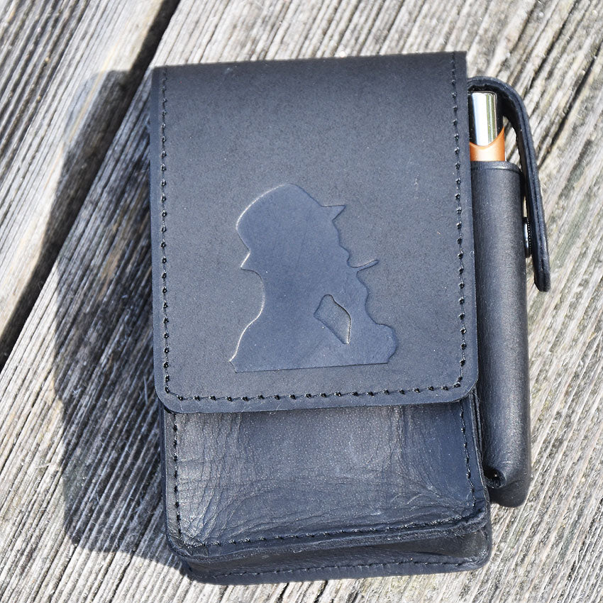 Etui na papierosy "Pan w kapeluszu" czarny