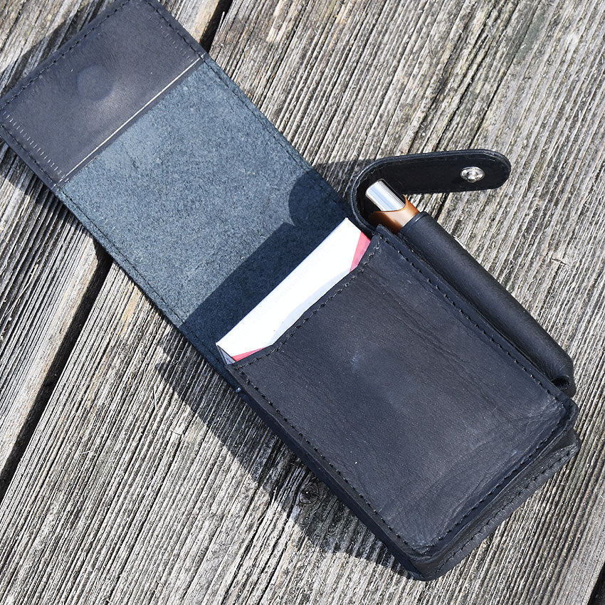 Etui na papierosy "pan w kapeluszu" czarny