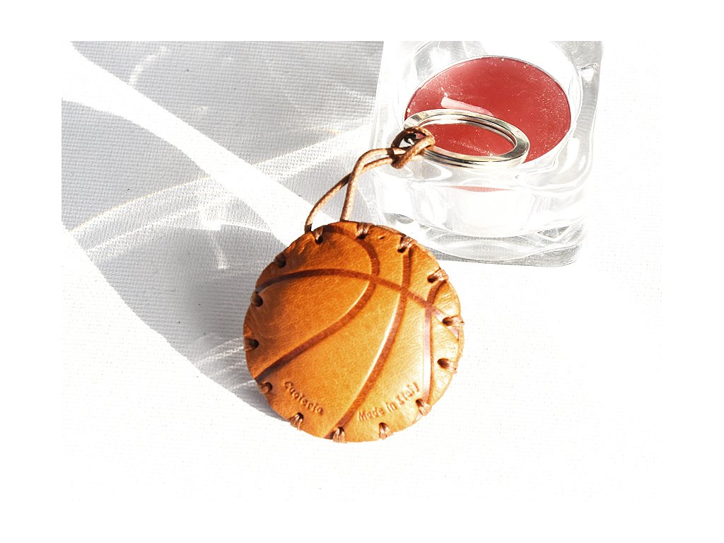 Skórzany ornament "piłka do koszykówki"