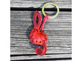 Skórzany ornament "Klucz wiolinowy czerwóny"