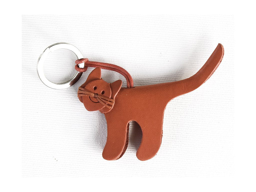 Skórzany ornament "kotek ciemnobrązowy"