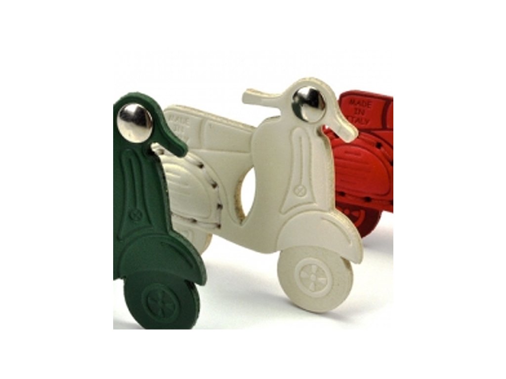 Skórzany ornament "Skuter Vespa biały"