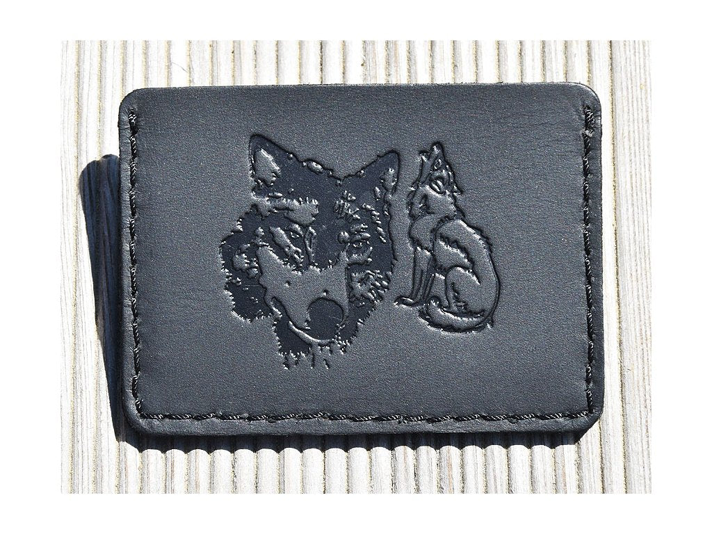 Etui na kartki "Wilk" czarny