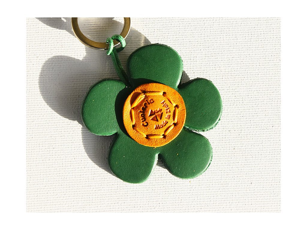 Skórzany ornament "kwiat zielony"