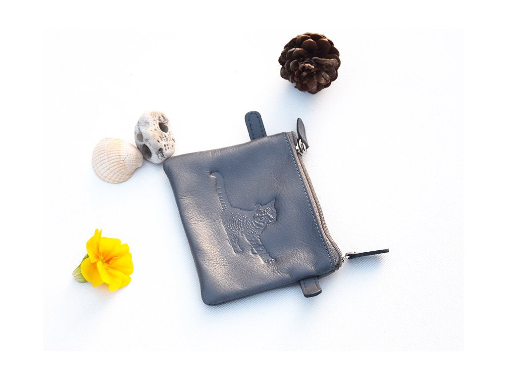 Brelok etui na klucze 60 "Kot 02" szary