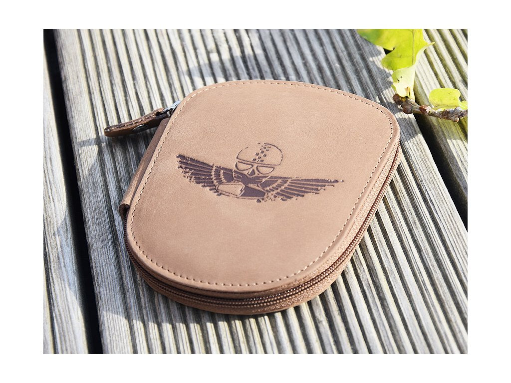 Manikiur Premium line 5-częściowy "Retro moto logo" brązowy